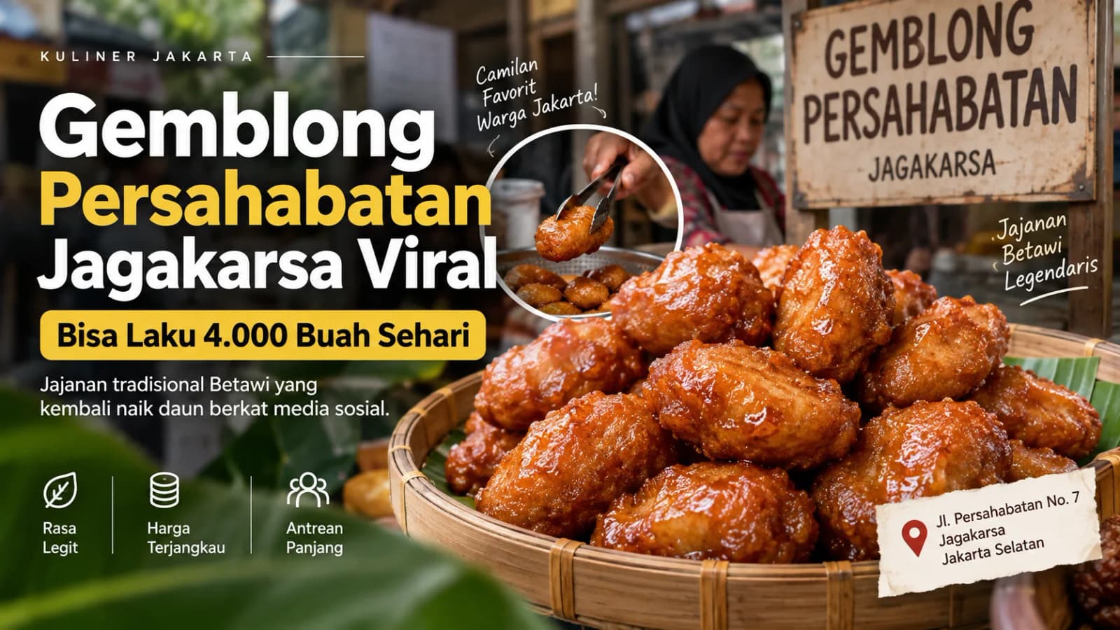 Gemblong Persahabatan: Ketika Jajanan Tradisional 15 Tahun Menantang Logika Viralitas Kuliner Jakarta